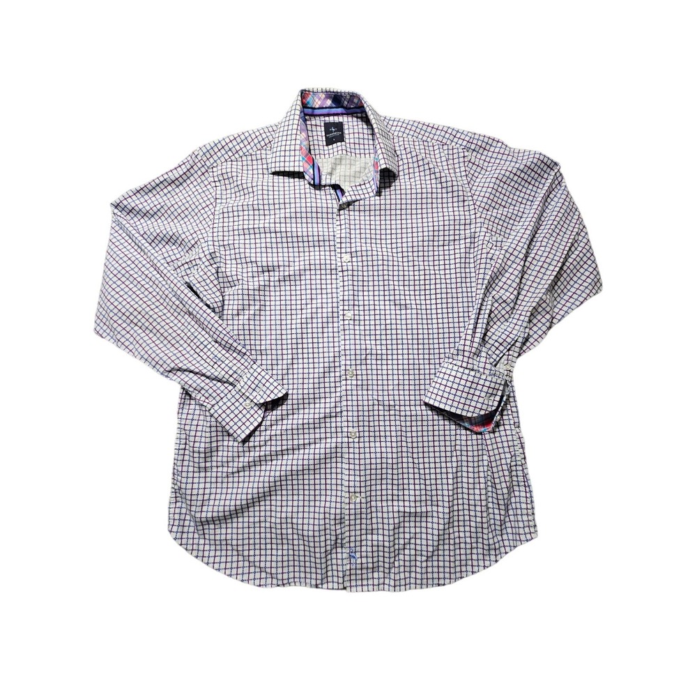 Tailor Byrd square button up Mens dress shirt size large